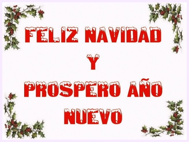 Feliz Navidad y Próspero Año Nuevo