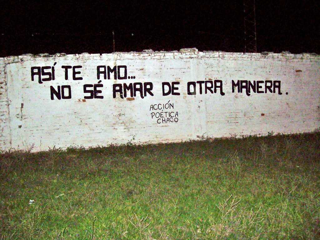 No sé amar de otra manera.