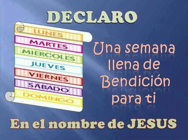 Declaro. Una Semana llena de Bendición