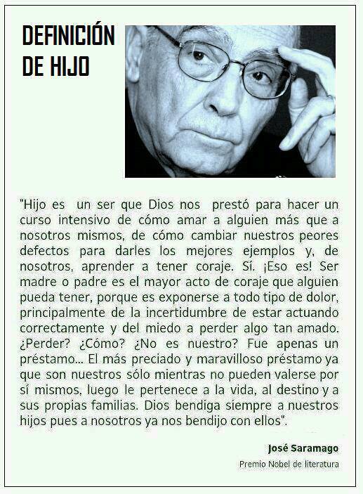 Definición de hijo según José Saramago