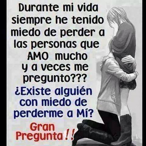 ¿Existe alguien con miedo de perderme a mi? - TnRelaciones - La vida misma