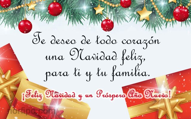 Te deseo de Corazón una Felices Fiestas